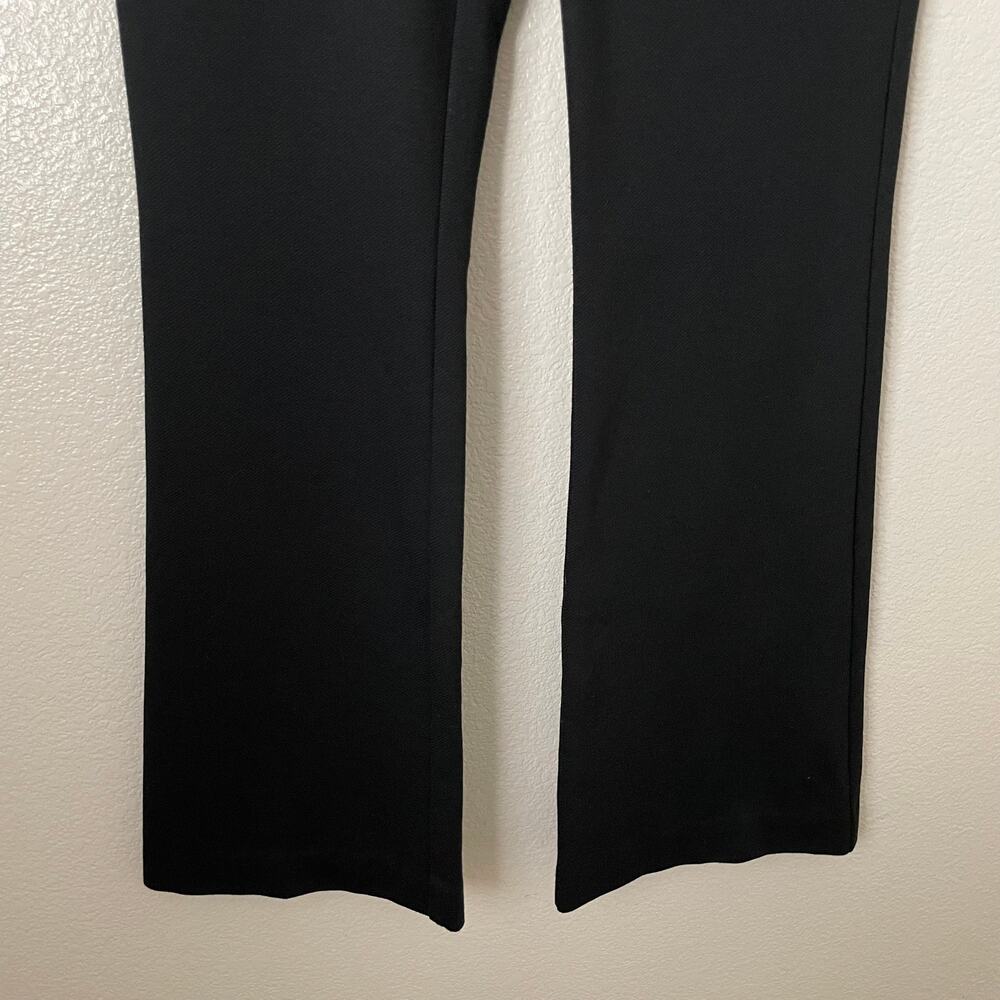 Anthropologie Pants Womens Size 6 Black Essential Trouser Flared Twill Preppy - Picture 5 of 11